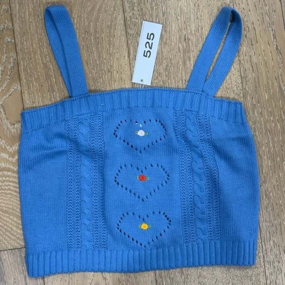 525 America Blue Knit Top